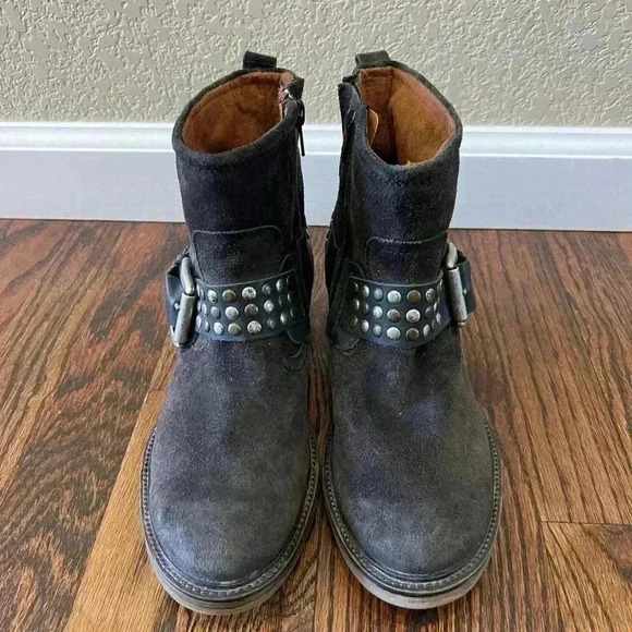 JOSEF SEIBEL Toni Studded Harness Ankle Boots Size 37/ 6.5-7 Brown Suede, - Picture 4 of 16